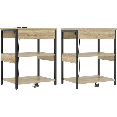 Maison Exclusive - Armadio da Notte 2 pcs Rovere Sonoma 41 x 31 x 51 cm (1/5)