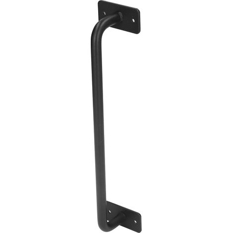 Poignée de porte en acier carbone, poignée de grange pour portes de garage, armoire et tiroirs, finition noire