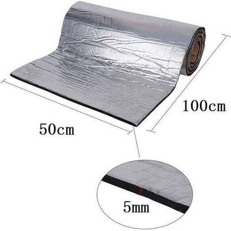 Tapis d’Isolation Acoustique pour Voitures, 10MM Mousse insonorisante insonorisation phonique, étanche Isolation Acoustique de Bruit et insonorisation 50x200cm-- (1/4)