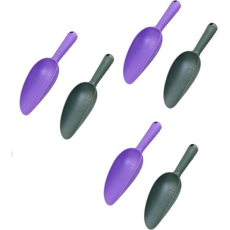 Ensemble pelle-bêche-truelle de jardin (6 pièces), truelle de jardin en plastique, outil de jardinage manuel, pelle antidérapante pour rempotage et pots de fleurs, pour creuser et désherber, vert - 25 (1/5)