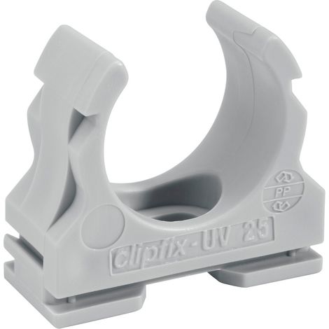 Fränkische Kunststoff-Klemmschelle clipfix-UV 20 grau UV-stabilisiert