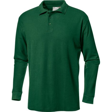 SIR SAFETY SYSTEM Polo de travail manches longues en coton doux vert Taille S