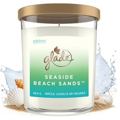 Bougie Parfumée Extra Large - Infusé Aux Huiles Essentielles - Longue Durée 85H - Seaside Beach Sands - 1 Bougie (1/5)