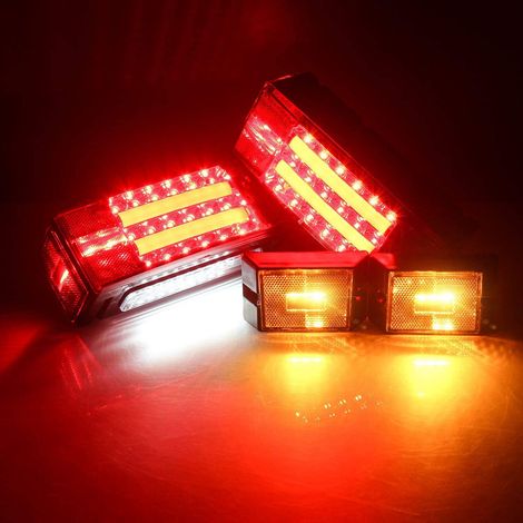 eBay, Amazon, AliExpress Anhänger-Rücklichtset mit rechteckiger, wasserdichter LED-Beleuchtung XC-CD043 (1/4)