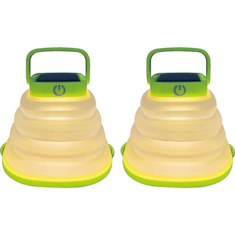 Lampe de camping pliable portable à énergie solaireétanche USBLampe de camping rechargeable à pendentif, lumière jaune,2Article (1/5)