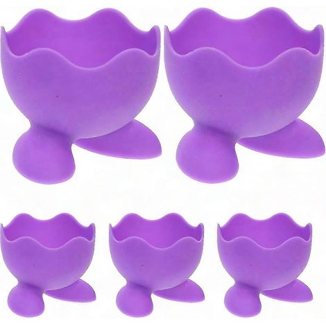 5 weiche Silikon-Eierhalter, Ständer für weichgekochte Eier, Frühstückspräsentation, Ablage für hartgekochte Eier, 5er-Set (1/3)