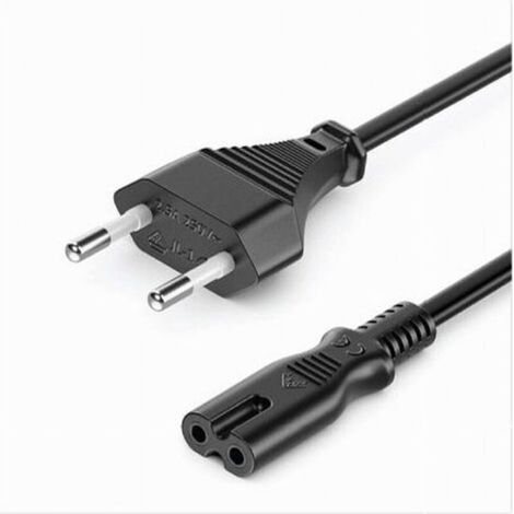 Câble D'alimentation Fiche 2.5a Prise Bipolaire Type 1mt F-al03 Pc Moniteur Imprimantes