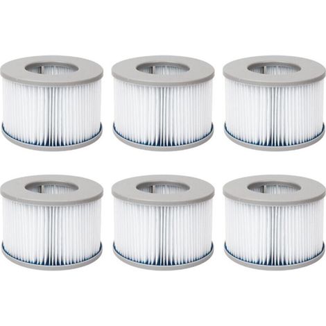 Lot de filtres pour spas gonflables MSPA V2. Ø10.7cm –cartouches filtrantes de remplacement pour spa gonflable MSPA,6 filtres (1/4)