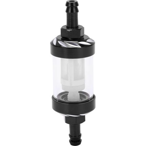 Filtre à Carburant en Verre, élément de Filtre à Carburant en Verre, Remplacement de Coque en Alliage d'aluminium pour Voitures, VTT, SUV, Motos, Pit Bike, Filtre à Carburant en. (1/5)