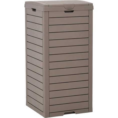 Maison Exclusive - Cestino per Rifiuti da Esterno Marrone 41x41x86cm Polipropilene (1/5)