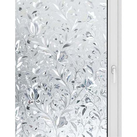 Film électrostatique pour fenêtre 60 × 200 cm – design tulipes 3D – protection UV pour espaces intérieurs (1/5)