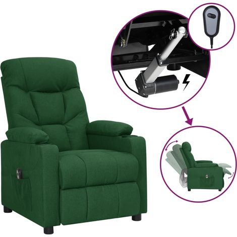 Fauteuil inclinable électrique Vert foncé Tissu (1/5)