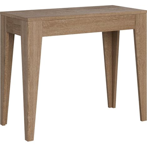 Consolle Allungabile 90-302x42x77 cm in Nobilitato Marrone (1/5)