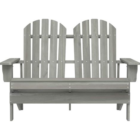 Maison Exclusive - Adirondack-Gartenbank 2-Sitzer Massivholz Tann