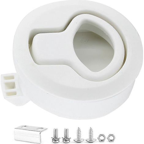 Loquet de trappe encastré en plastique blanc résistant à la corrosion, accessoire pour pont de bateau marin (1/4)