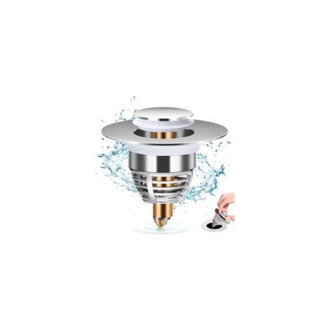 Tapón de desagüe universal para fregadero, tapón de desagüe mejorado, tapón extraíble, drenaje rápido y desatascador - Crezuo