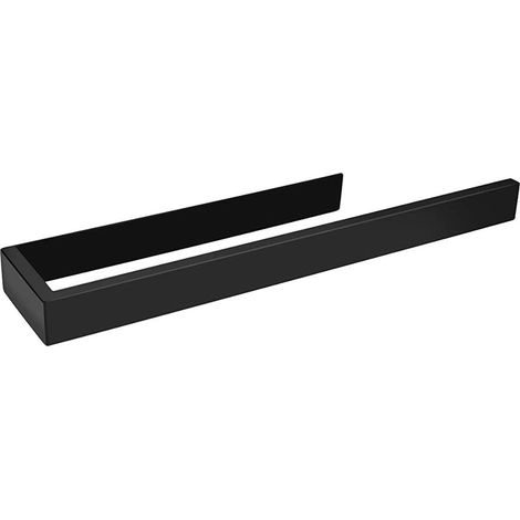 royaluxe- Porte serviette auto-adhésif, Anneaux Porte-serviettes en acier inoxydable sans perçage, support de serviettes WC Accessoirs Salles de Bains 35cm (Noir, auto-adhésif) (1/5)