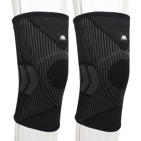 Genouillère de Compression Sportive Noire en Nylon Respirant - Confort Optimal pour Fitness et Entraînement Taille XL (1/5)