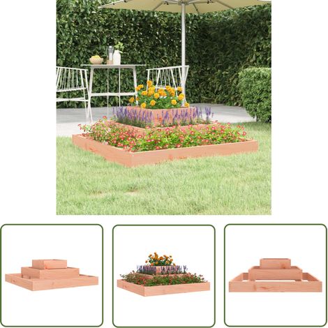 Jardinière, Pot de Fleurs d'extérieur, 80x80x27 cm Bois de douglas massif OIB9519E (1/5)