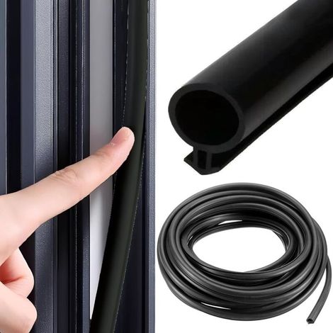 10m Joint Fenêtre Caoutchouc, Isolation Porte, Type O Caoutchouc, Silicone Noir, 5-7mm, 10m, Réduction de Bruit (1/4)