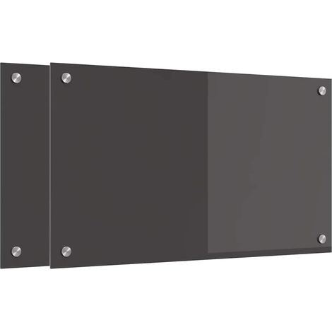 Protection de cuisine 2 pcs Gris foncé 70 x 40 cm verre trempé CFW54125 (1/5)