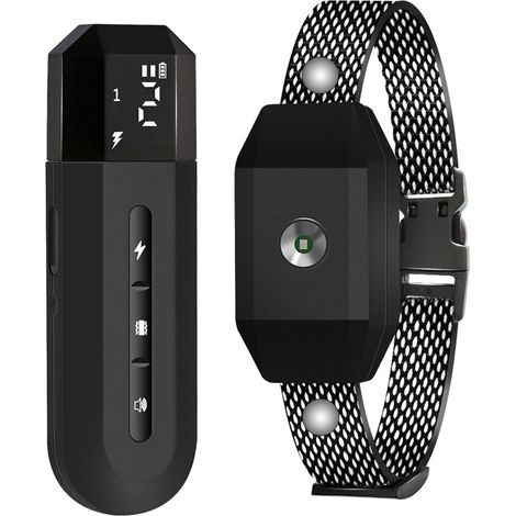 Collier Dressage Chien Telecommande 433MHz Rechargeable IP67 3 Modes Bip Vibration - Anti Aboiement Educatif Pour Chiens (1/5)
