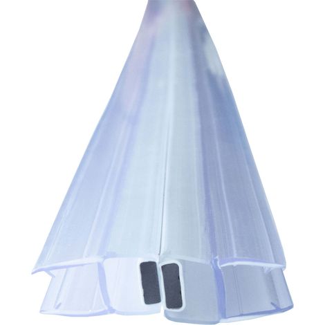 Duschdichtung Magnetdichtung für Duschtüren 180 Grad Transparent 8mm Glasstärke, 200cm Schiebetür oder Pendeltür im 180 Grad Schließwinkel, PVC Duschlippe (1/5)