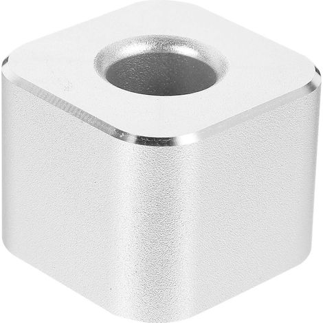 Porte-stylo en métal argenté avec un porte-stylo en forme de cube, adapté à un usage domestique. (1/5)