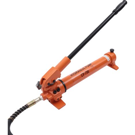 Bomba hidráulica, accionamiento manual, alta capacidad de presión, color naranja. (1/5)
