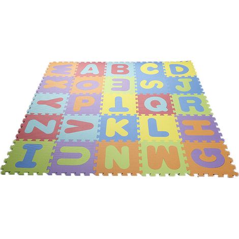 Puzzle Tapis Mousse bébé 36 pièces Alphabets & Chiffres (1/5)