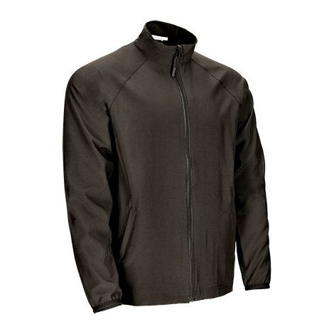 Cortavientos transpirable de cuello alto y cremallera, color negro, en tejido bi-elástico 100% poliéster CANFRANC VALENTO L Negro