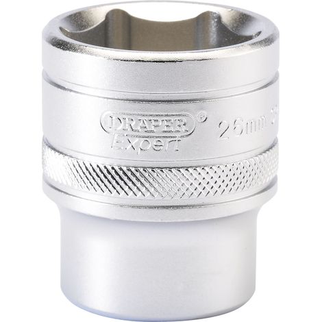Draper 26mm 1/2" Drive 6-Point Metric Socket - Standard Length, Chrome Finish (Model 16617) (1/5)