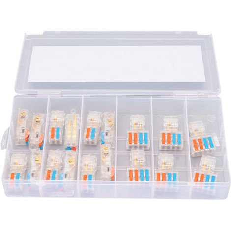Lot de 18 connecteurs électriques T, bloc de jonction rapide, kit d'accessoires de câblage (1/5)