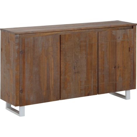 Lagos-Enfilade avec 3 Portes en Brun Pin