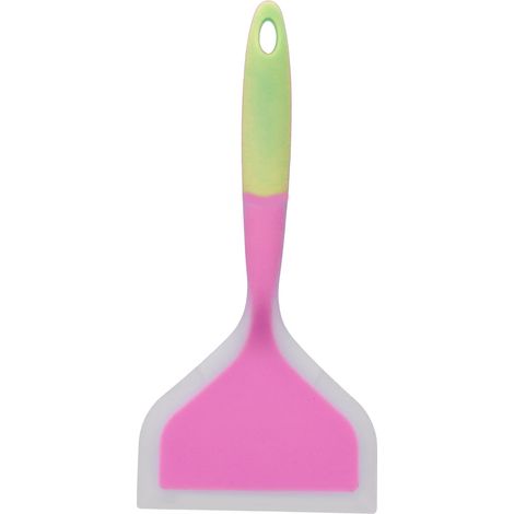 Spatule de Cuisson en Silicone Bicolore Transparente, Large pour Poêle à Pancakes et Friture, Pelle de Cuisine Bleue (1/5)