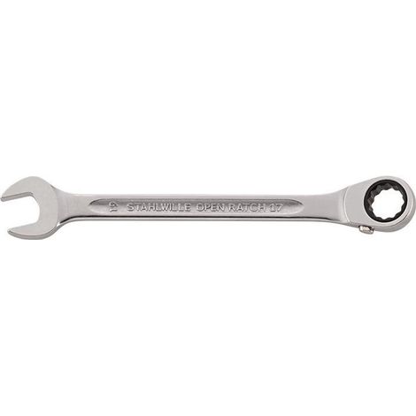 Maulringratschenschlüssel OPEN-RATCH 17 SW 19mm L.252mm umschaltbar,Rings.15Grad (1/3)