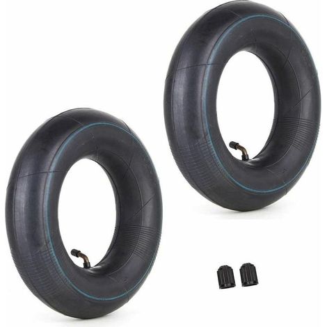 Lawnmower Wheel and Inner Tube - Set of 2 Inner Tubes 4.00/3.50-6 350/400-6 3.50-6 4.00-6 4.10-6 with TR87 Angled Valve Stem Replacement for Hand Trucks Lawn Mowers R (1/5)