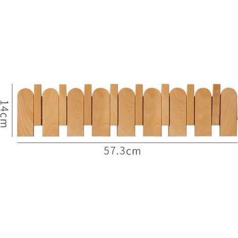 Wandgarderobe aus natürlichem Walnussholz mit 8 Haken für Mäntel, Schlüssel, Hüte, Handtücher und Taschen