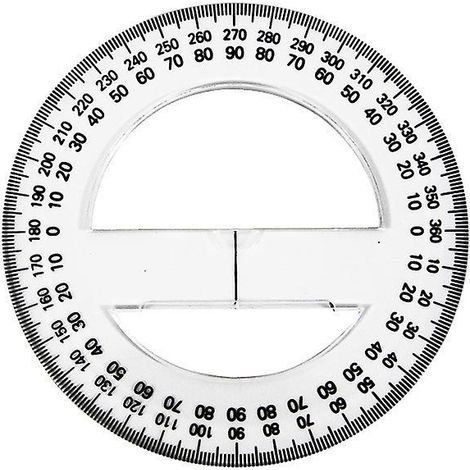 rapporteur Trigonomtrique 10cm 3 Pices Rapporteur Rond - (1/5)