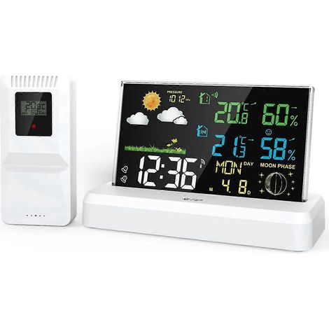 VA Farbbildschirm Digitales Wettervorhersage-Radio EU-Stecker B--