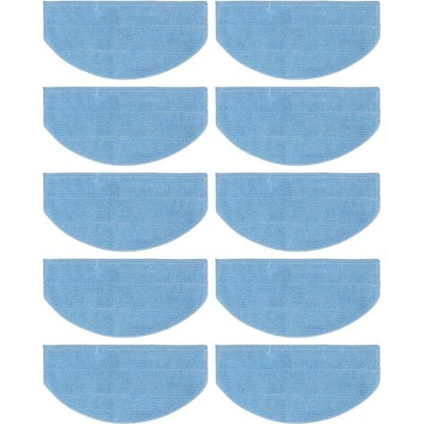 Vtizikl Lot do 10 Ensemble de remplacement en microfibre ultra-fine – Compatible avec Tikom G8000 / G8000 Pro, Honiture G20 / G20 Pro et Laresar Evol 3 – Pour aspirateur robot, propreté optimale (1/4)