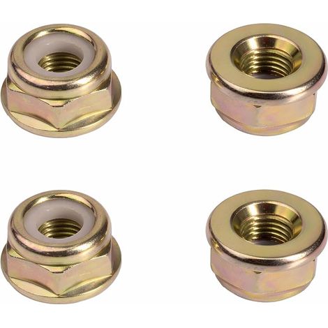4pcs écrous De Lame DéBroussailleuse M10 X1.25, Ecrou à Filetage Inverse M10 Pas 125 Pour Débroussailleuses Et Coupe-Bordures, Ecrou Tete Debroussailleuse Accessoires (M10x1.25 4pcs) (1/5)