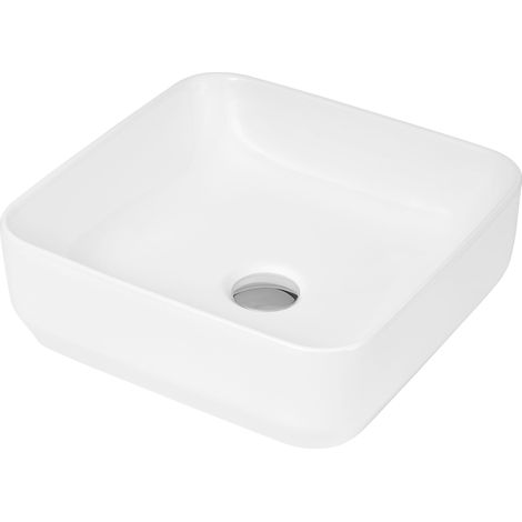 Square Ceramic Countertop Vessel without Overflow - 365mm