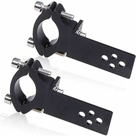 2 staffe per fari, staffa universale per fari moto Biqing, staffa per fendinebbia, staffa per paraurti in alluminio, portalampada con diametro da 22 mm a 36 mm (1/5)