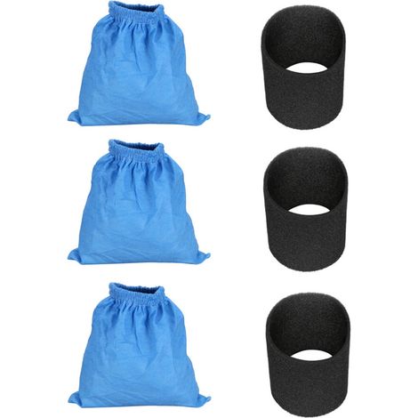 Bolsas filtrantes textiles, filtros de espuma para uso en seco y húmedo para repuestos de aspiradoras MV1, WD1, WD2 y WD3. (1/4)