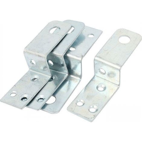 Lot de 4 équerres de fixation à angle droit en Z, kit de montage pour meubles (1/5)