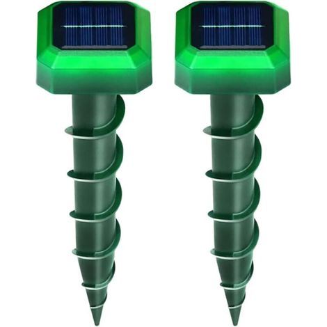 Repellenti per Talpe a Ultrasuoni, 2 Pezzi Repellente Solare Anti Talpe, Allontana le Talpe Silenziosamente, per Prato, Giardino, Rotonda (1/5)