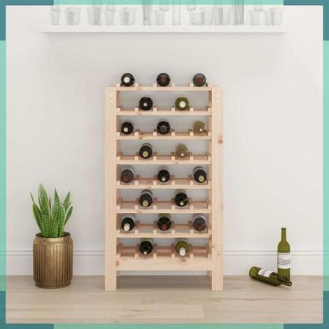 822541 Casier à vin 61,5x30x107,5 cm Bois de pin massif (1/5)