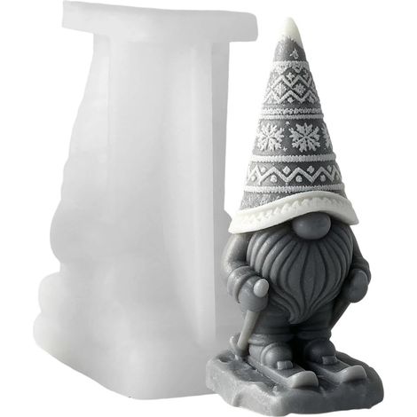 Moules À Bougies De Noël Mignons Démoulage Facile Réutilisables DIY 3D Moules Artisanaux En Silicone Pour Ornement En Plâtre, Œuvre En Béton, , , Passionnés De DIY Et D'Artisanat (1/5)