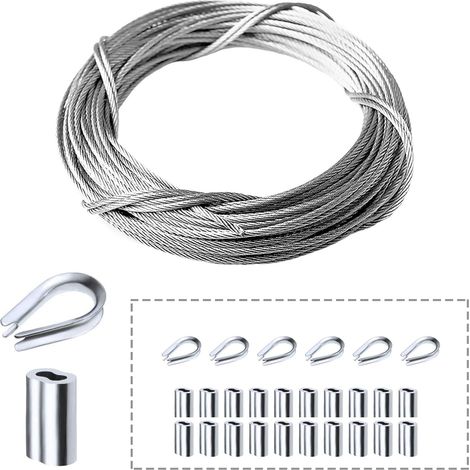 [NUNCA USADO]Kit de barandilla de cable de acero inoxidable 316, herrajes de bricolaje para barandillas y cubiertas (1/4)